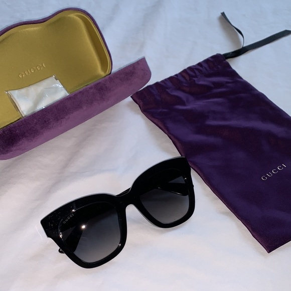 Gucci Sunglasses Round Frame Acetate Black main image 7